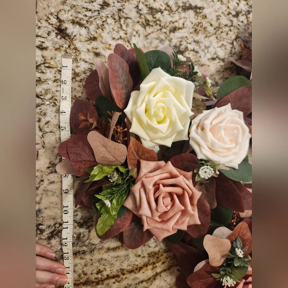 Lings Flowers Centerpiece Arrangement Dusty Rose & Cream Wedding, Baby Shower